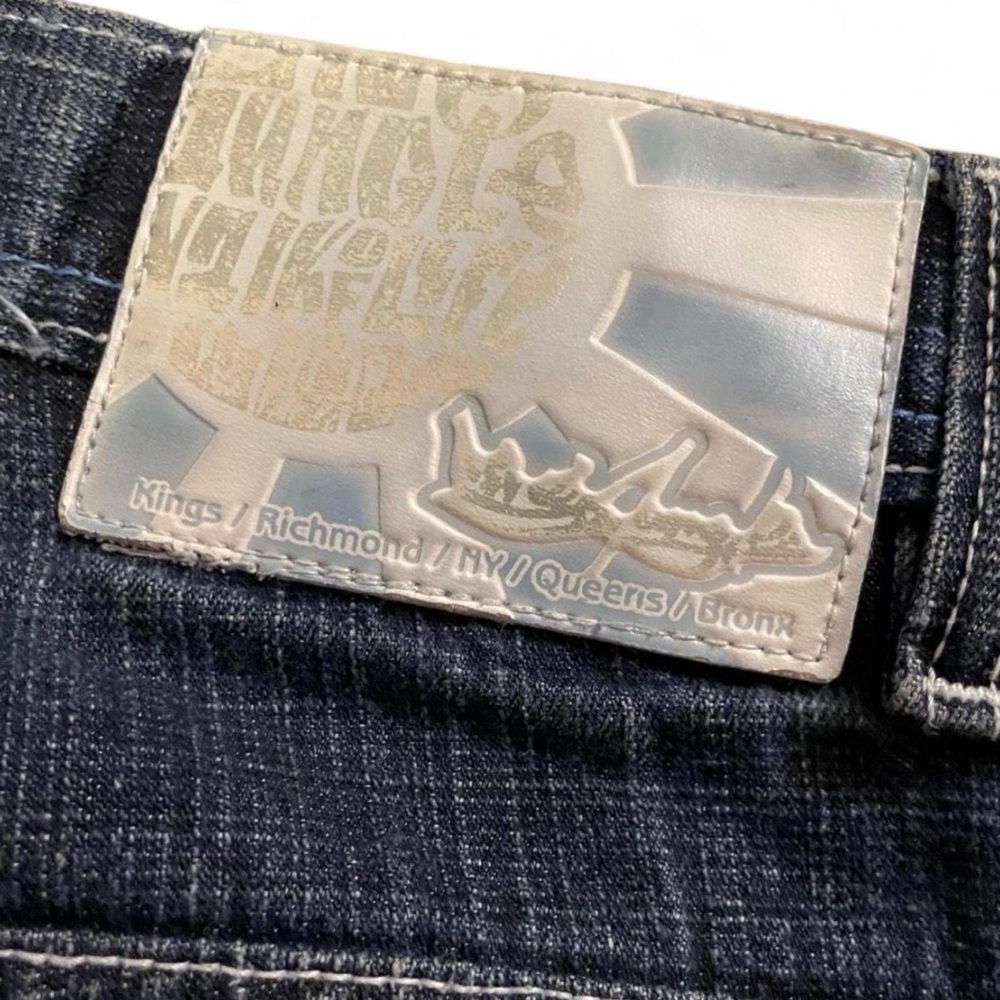 Vintage Y2K 5ive Jungle & Co. Baggy Embroidered Jeans Size 30 - Picture 5 of 7
